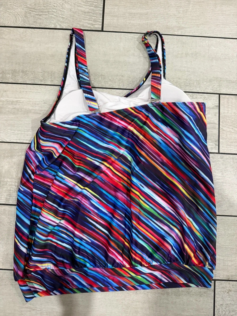 Nique Multicolor Diagonal Stripe Tank Top